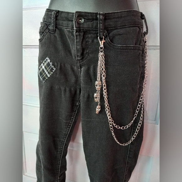 Frankensteins Monster & Bride mashup custom OOAK unique skinny jeans! - Picture 8 of 12